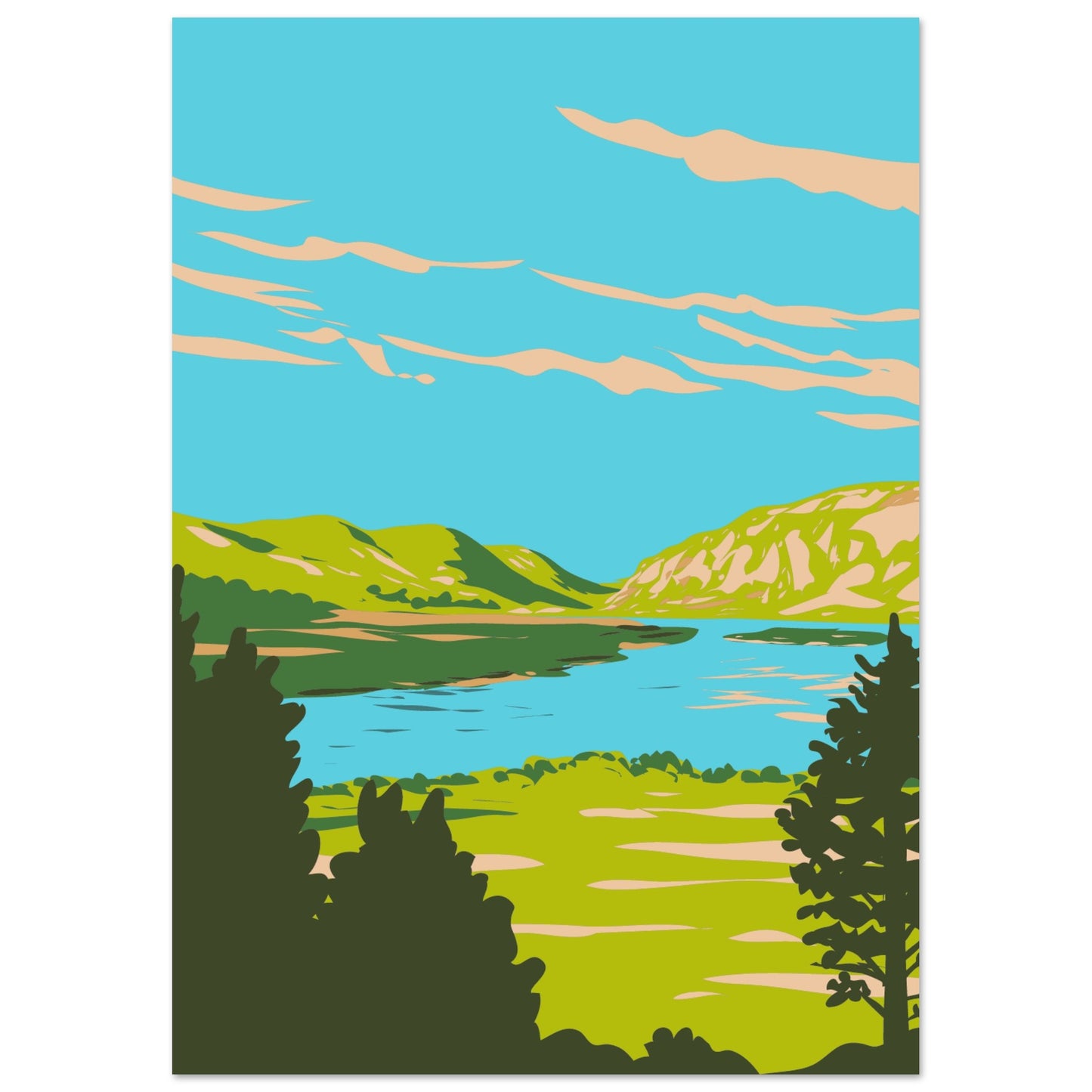 Gerahmter Druck des Glenveagh-Nationalparks
