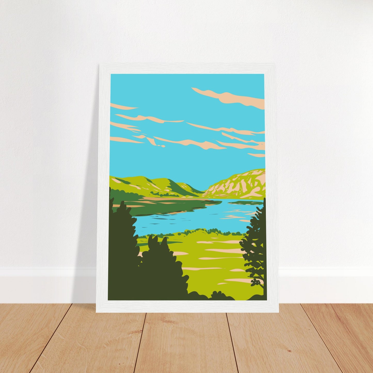 Gerahmter Druck des Glenveagh-Nationalparks
