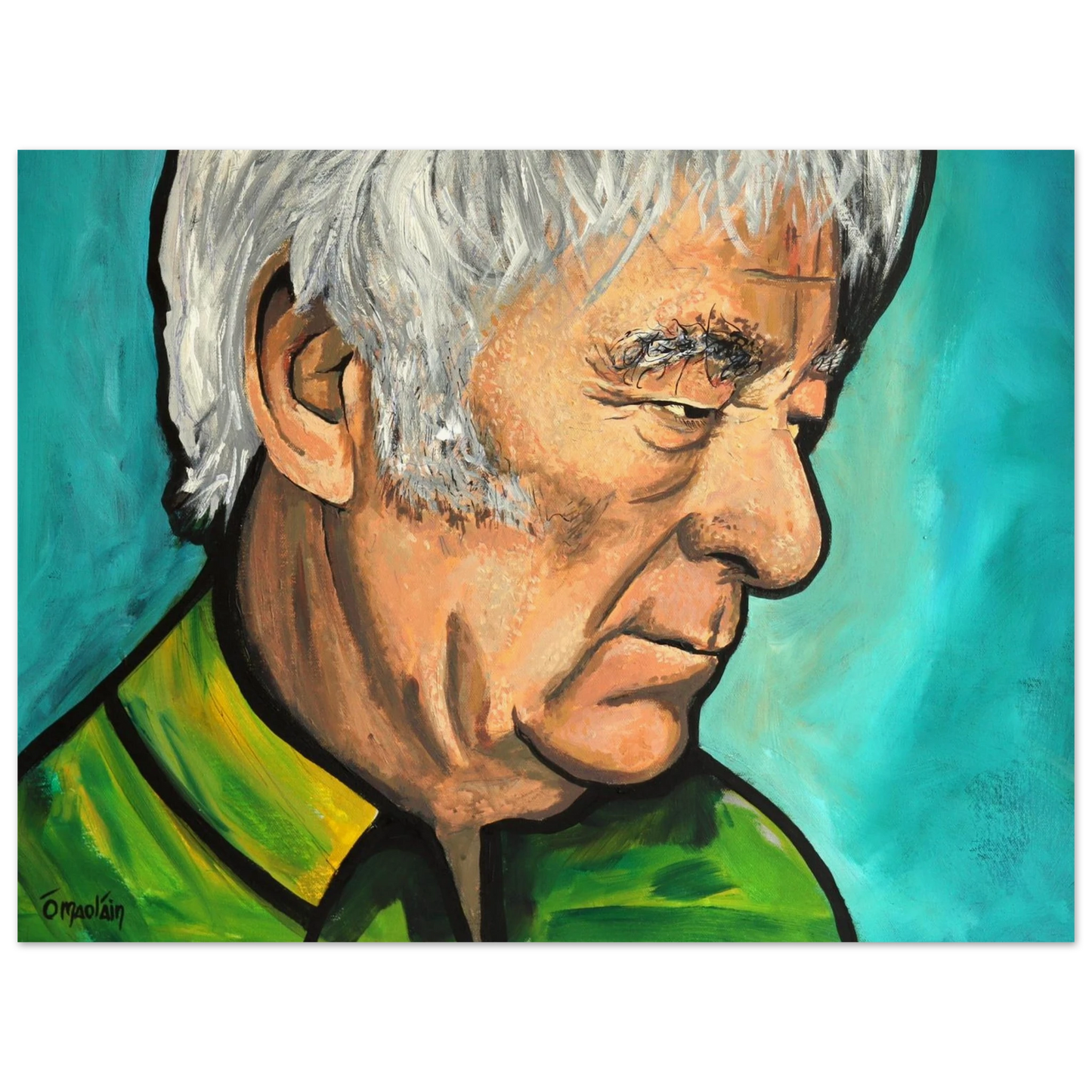 Seamus Heaney archival unframed Irish poet art print by Barra Ó Maoláin