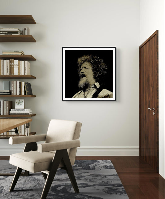 Gerahmter Wand-Kunstdruck „Luke Kelly“ von irischem Künstler