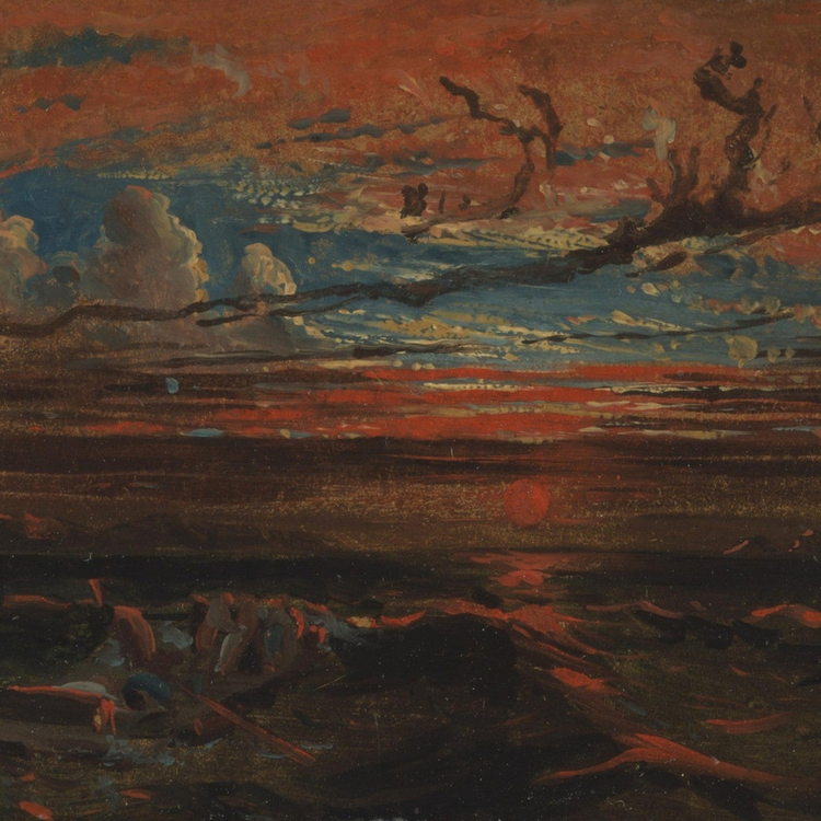 Sunset at Sea After a Storm by Francis Danby, seascape archival art print