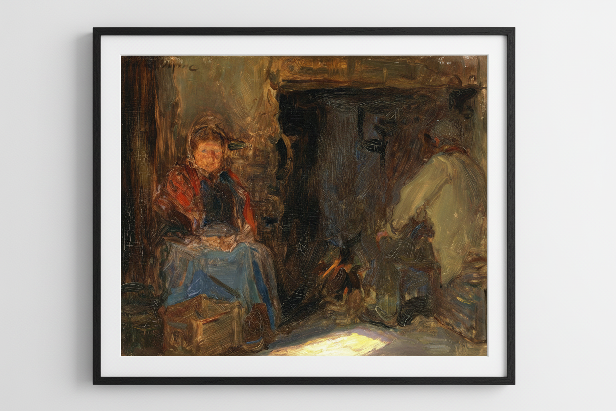 A Galway Cottage - Art Print by Irish Artist  Walter Frederick Osborne