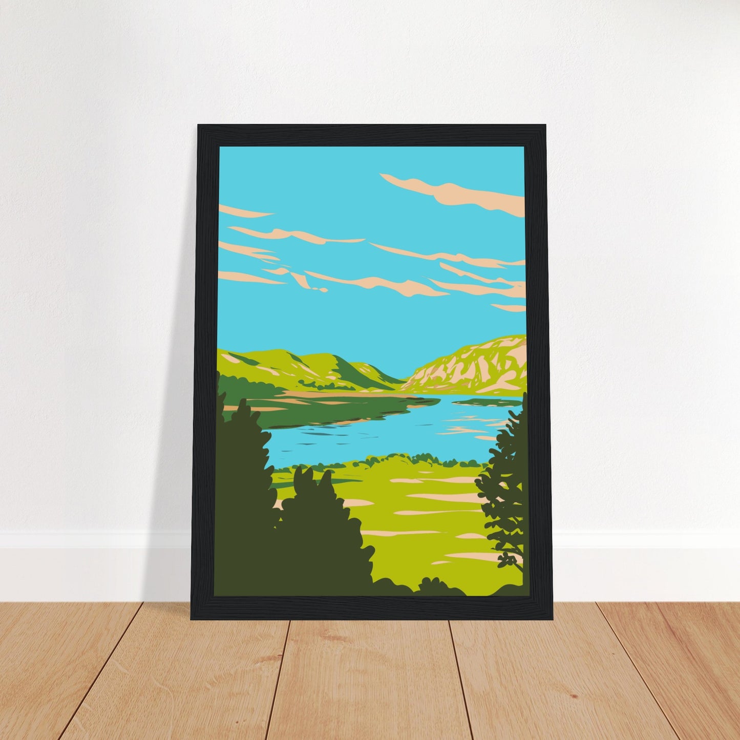 Gerahmter Druck des Glenveagh-Nationalparks 
