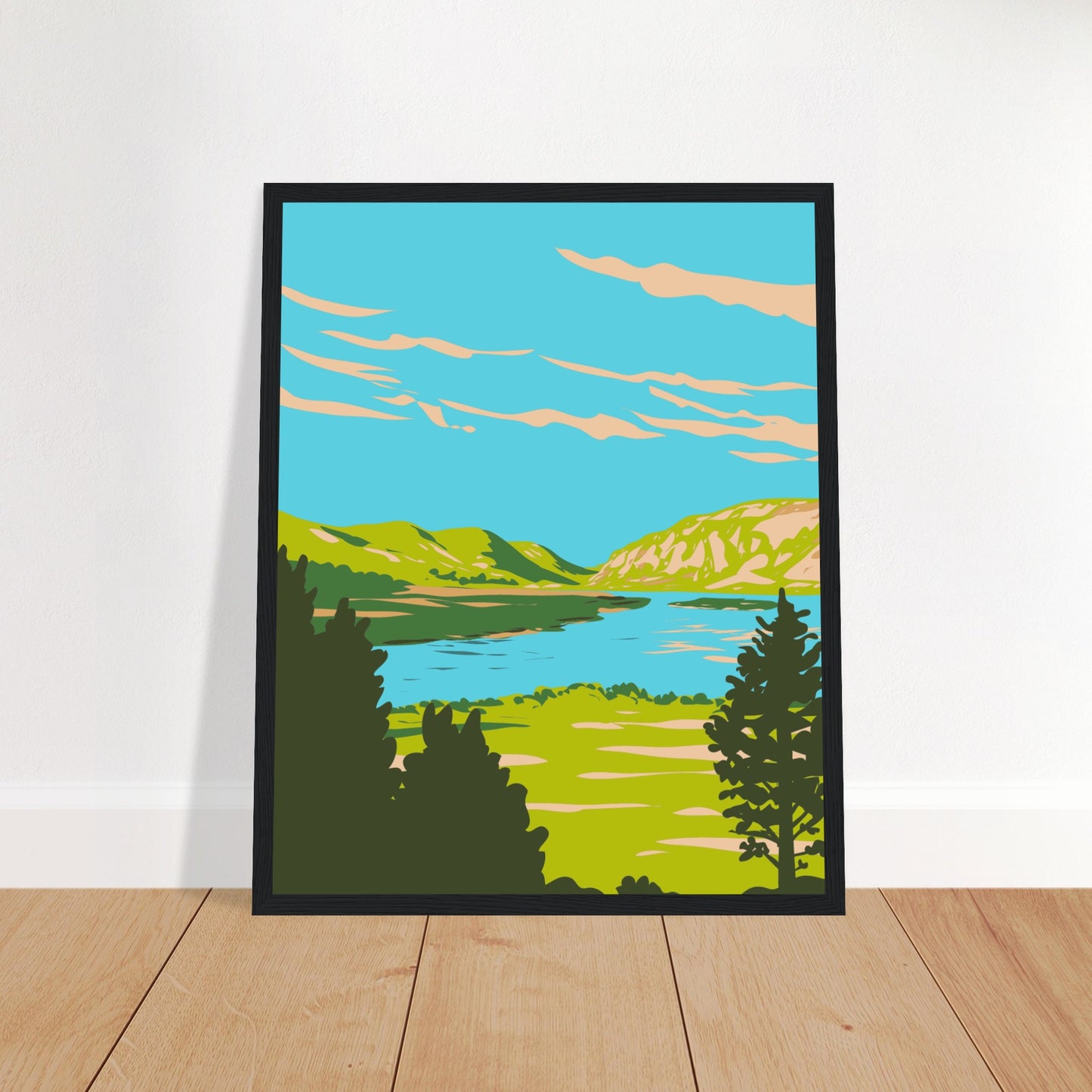 Gerahmter Druck des Glenveagh-Nationalparks 