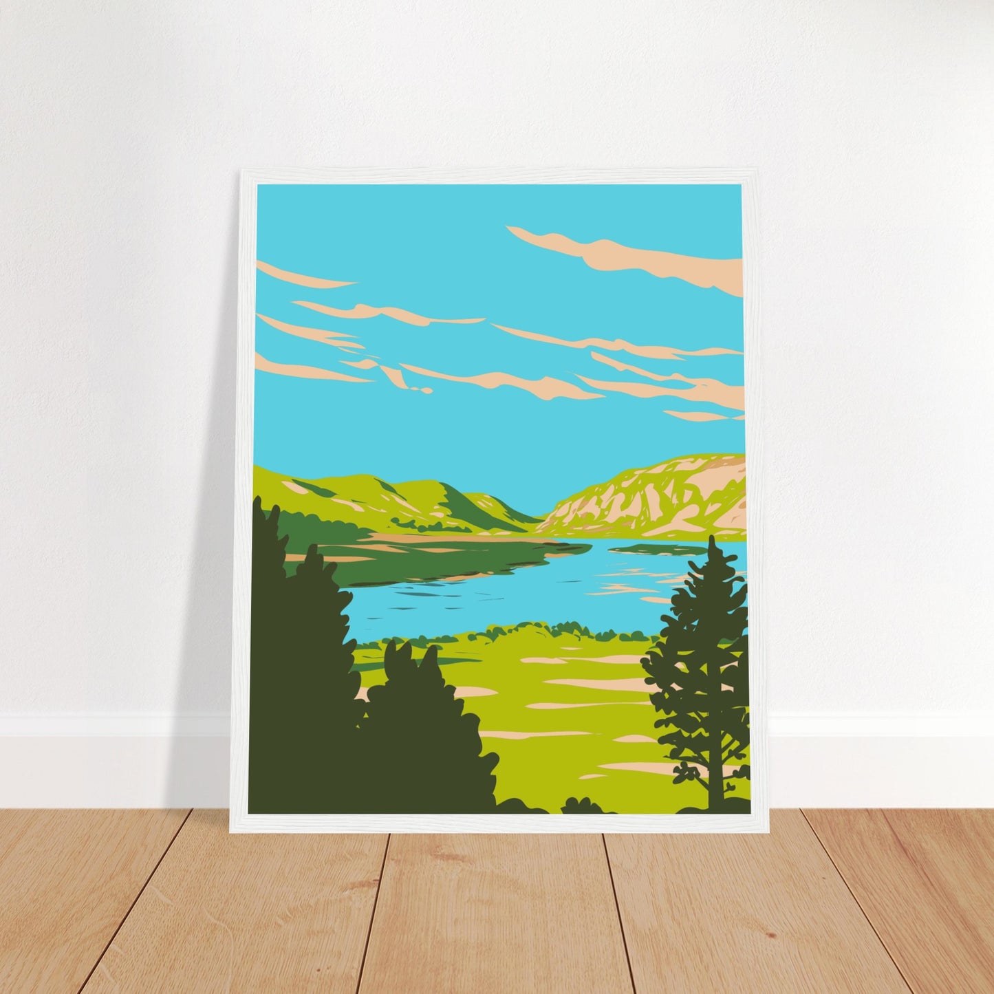 Gerahmter Druck des Glenveagh-Nationalparks 