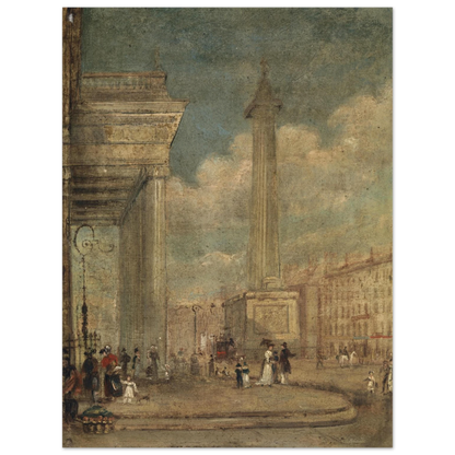 A View of O’Connell Street, Dublin by George Petrie – museum-quality unframed archival matte print, 30×40 cm.