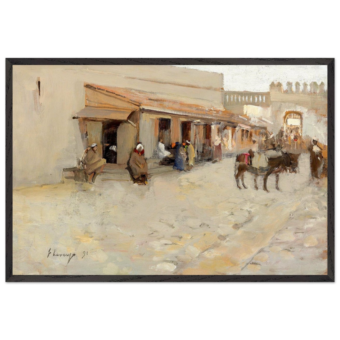 El Asha (1891) by Sir John Lavery in black FSC frame, 60×90 cm Collector’s Edition archival print