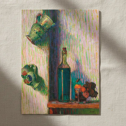 Flowers Bottle and Two Jugs by Roderic O’Conor art print, unframed premium matte reproduction.