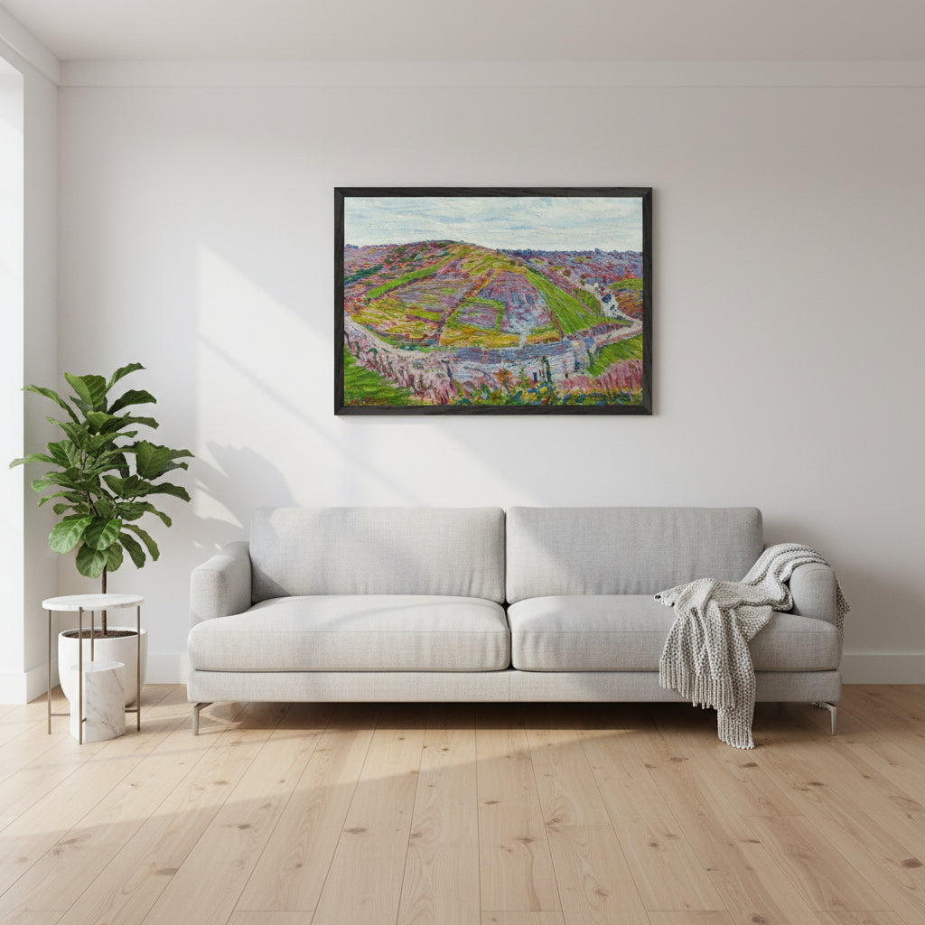 Paysage, Pont Aven (1892) by Roderic O’Conor, A2 collector’s edition print in black frame, expressive Breton countryside painting reproduction.