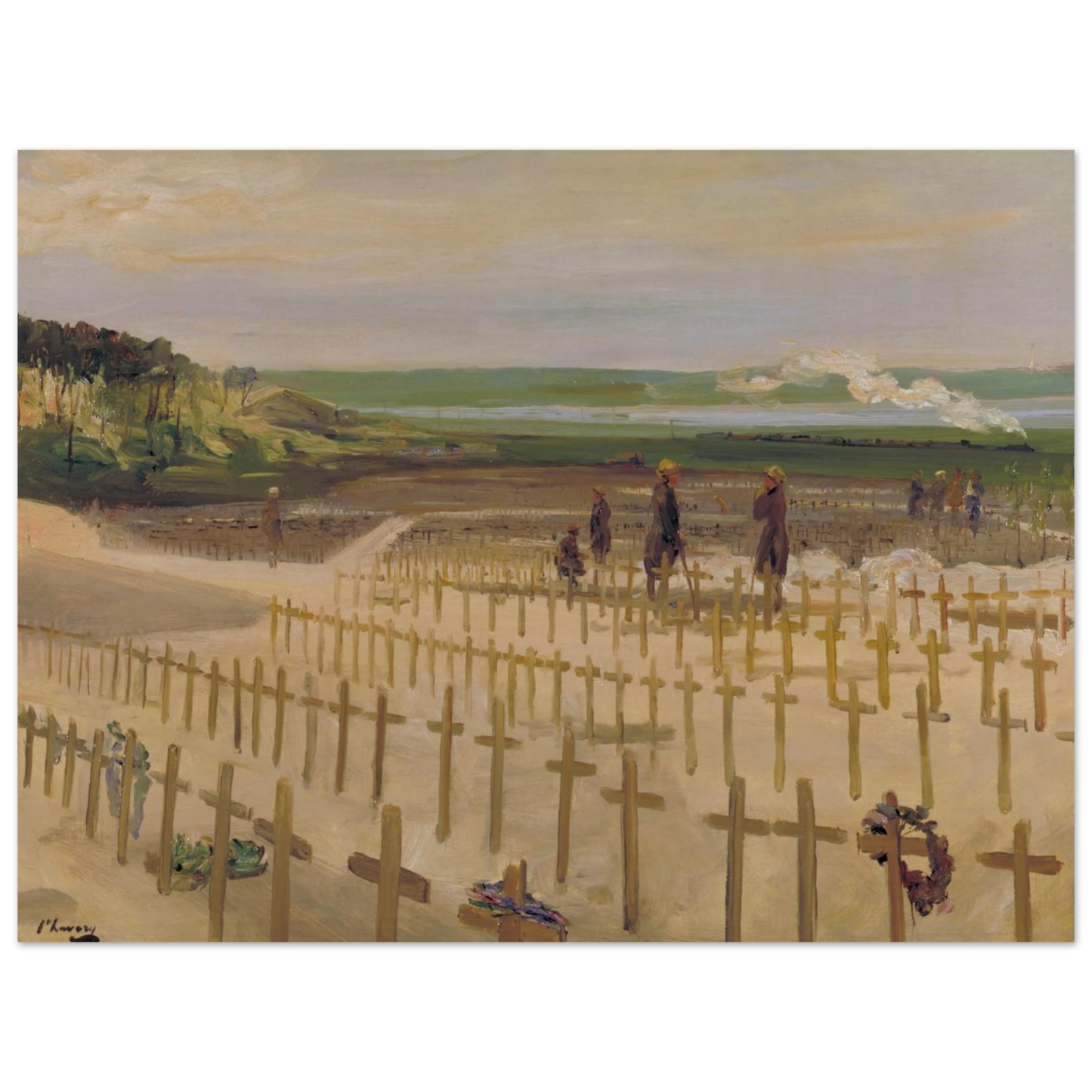 The Cemetery Etaples 1919 by Sir John Lavery archival Irish art print 60x80 cm unframed edition
