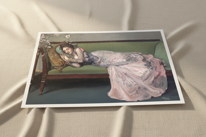 The Green Sofa by Sir John Lavery – Archival Irish Art Print
