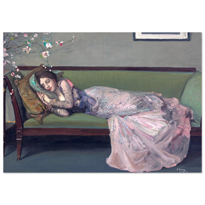 The Green Sofa by Sir John Lavery Irish art print 40x50 cm unframed archival edition