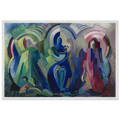 The Virgin of Éire by Mainie Jellett – white framed Irish Modernist sacred art print