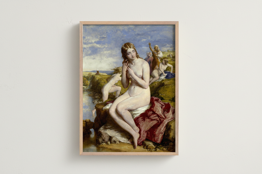 Bathers Surprised by Irish Artist William Mulready Art Print