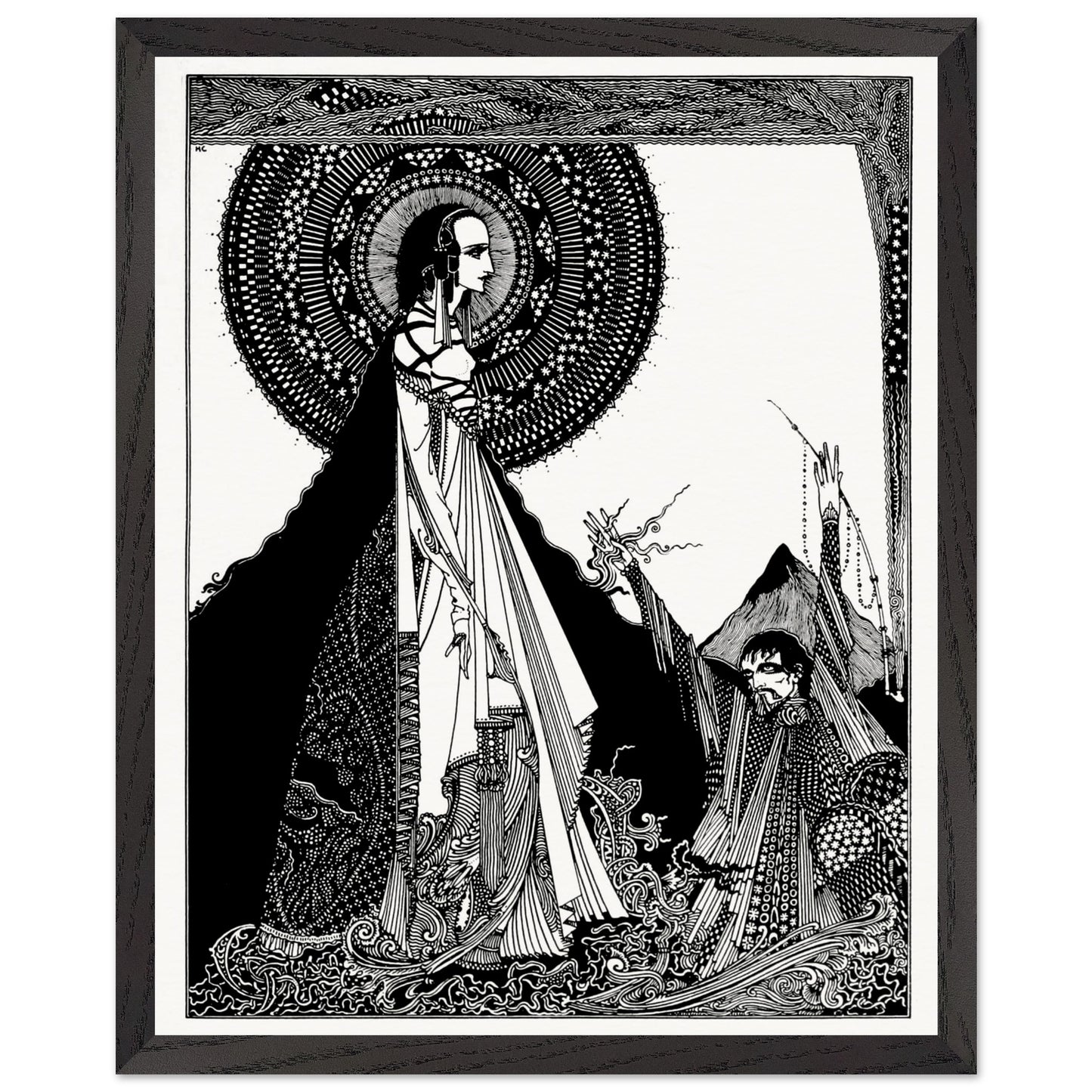Harry Clarke I Would Call Aloud 1923 black gallery frame gothic art print Collector’s Edition
