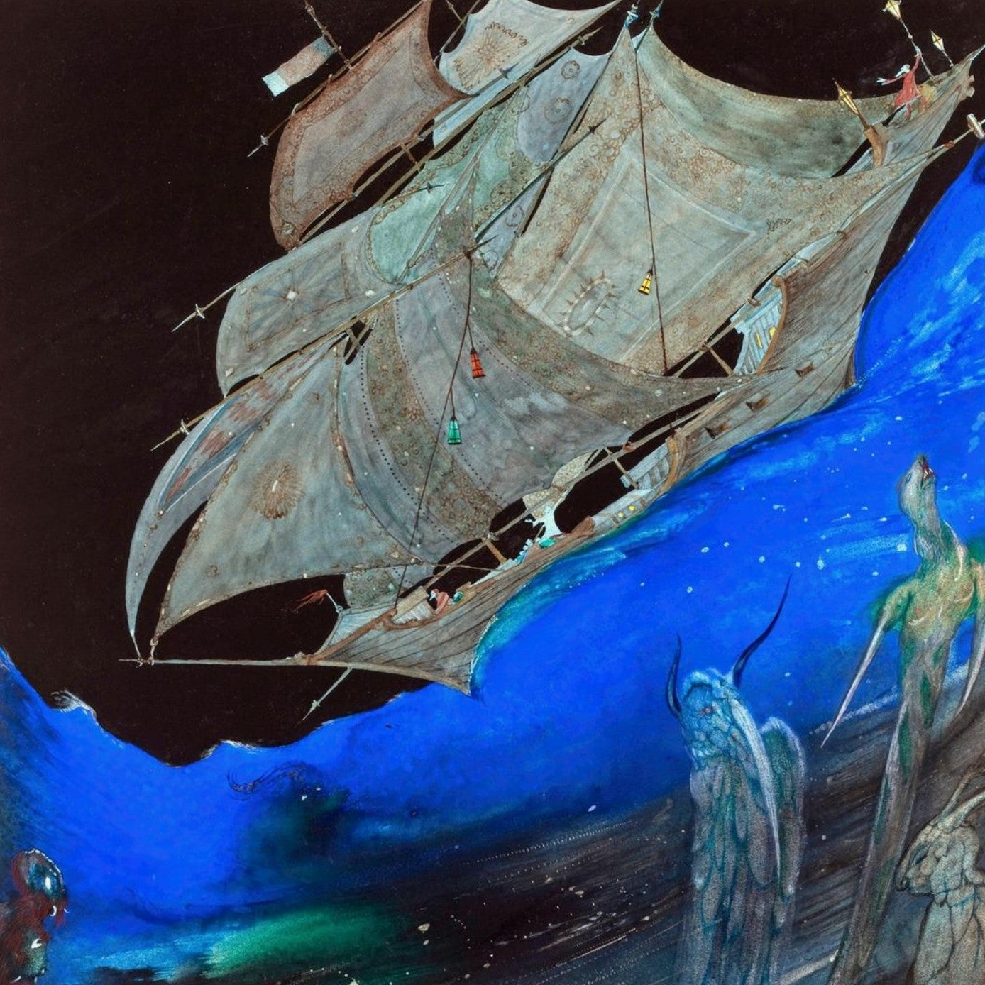 Illustration by Harry Clarke for Poe’s Tales of Mystery and Imagination, Irish symbolist gothic art print