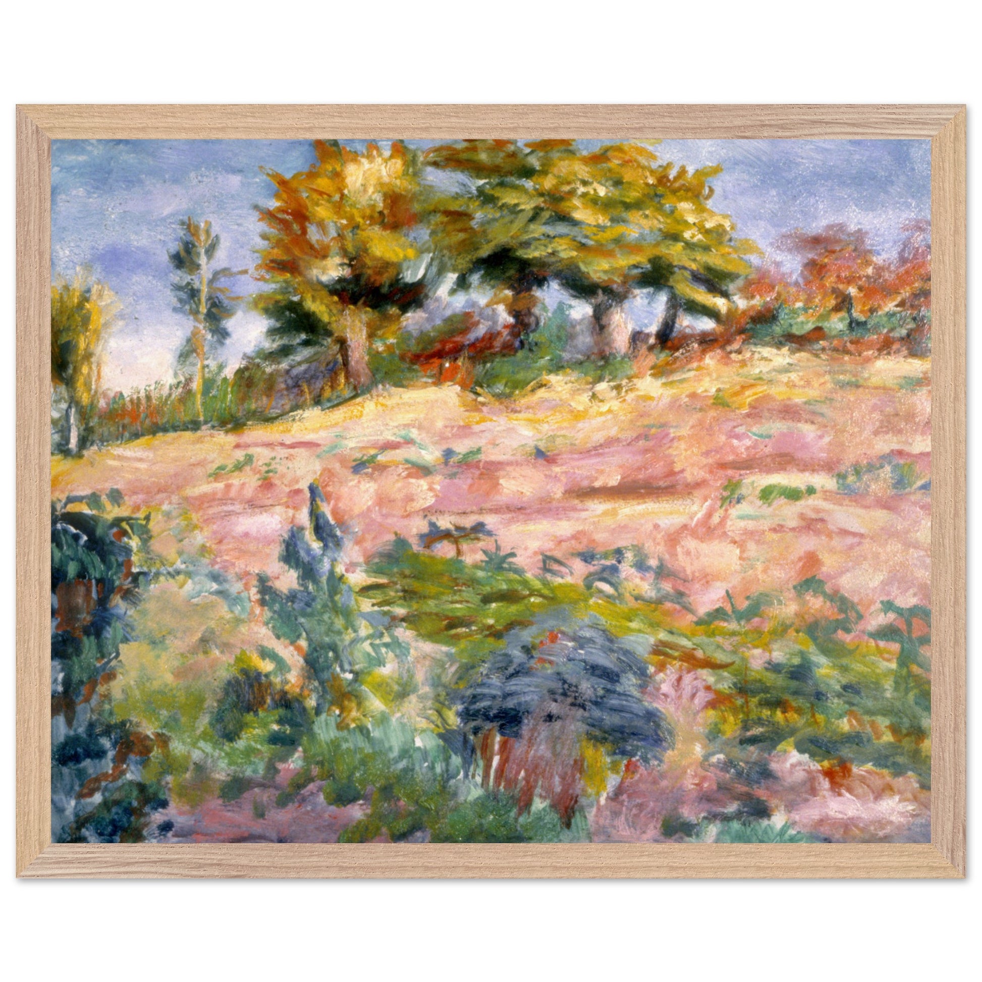 Landscape by Roderic O’Conor 40x50 cm Collector’s Edition in natural wood frame