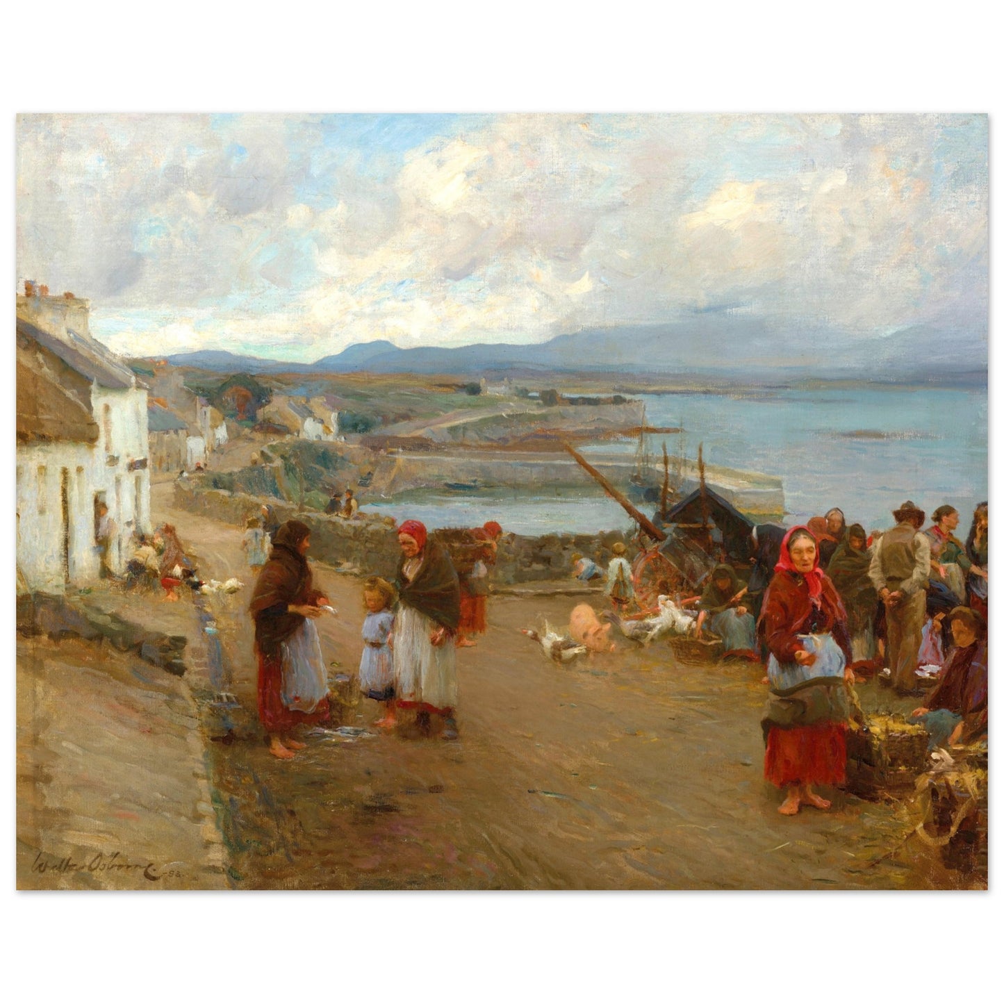 Life in Connemara, A Market Day by Walter Osborne, unframed archival fine art print
