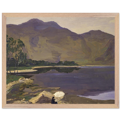 Loch Katrine Sir John Lavery Master’s Edition art print in natural oak frame