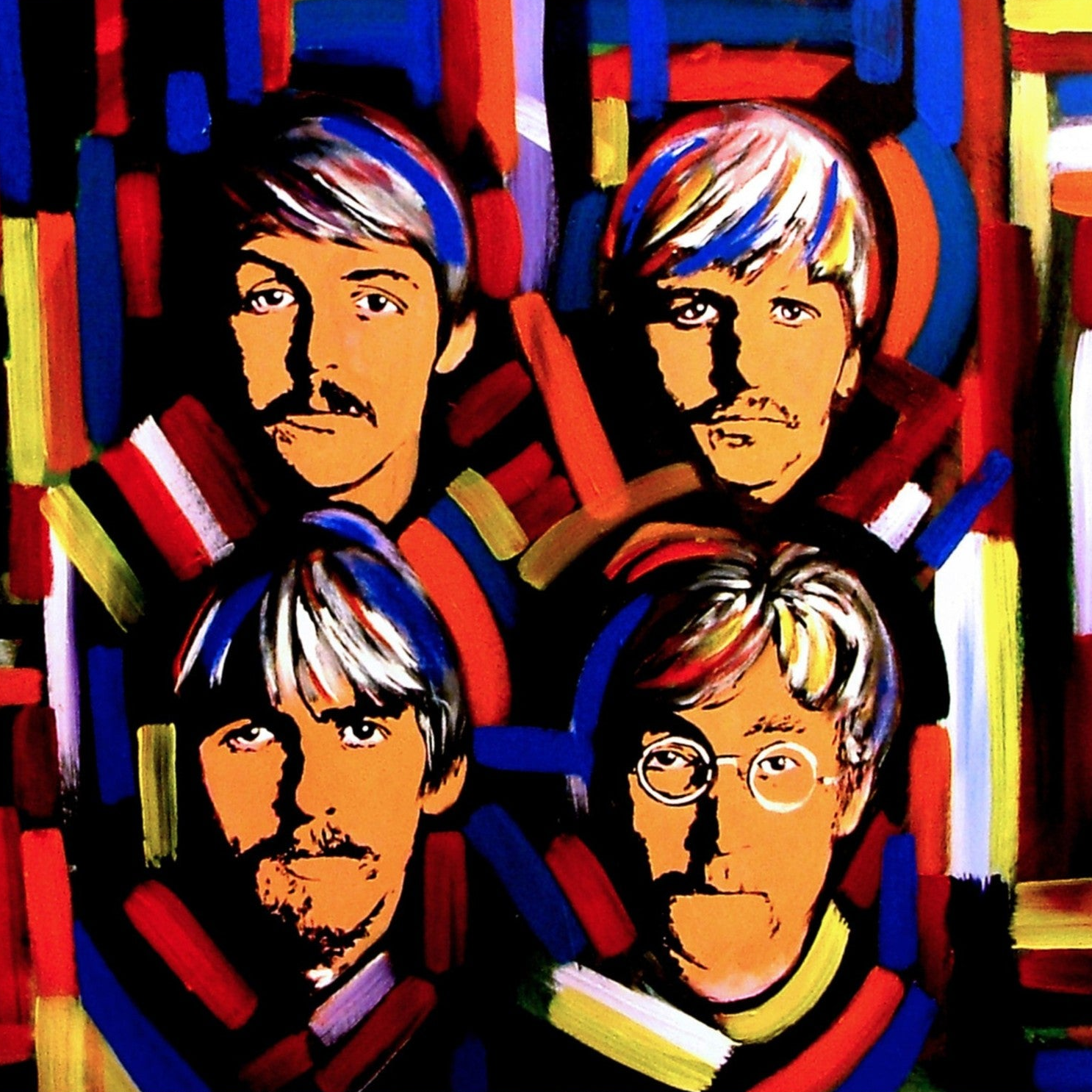 The Beatles Fab Four framed wall art print featuring iconic band portrait
