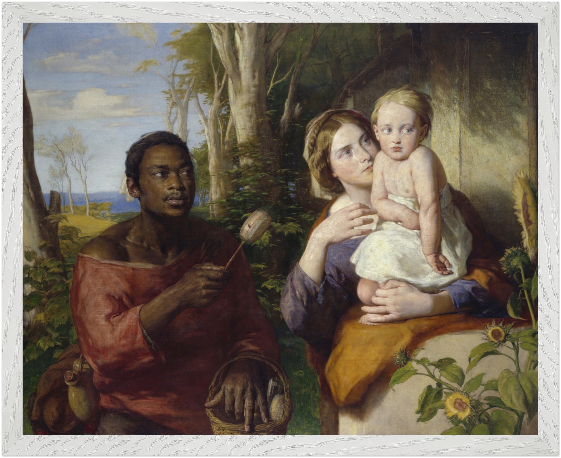 The Toy-Seller by William Mulready – 40×50 cm framed Collector’s Edition Irish genre print in white frame