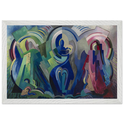 The Virgin of Éire by Mainie Jellett – white framed Irish Modernist sacred art print