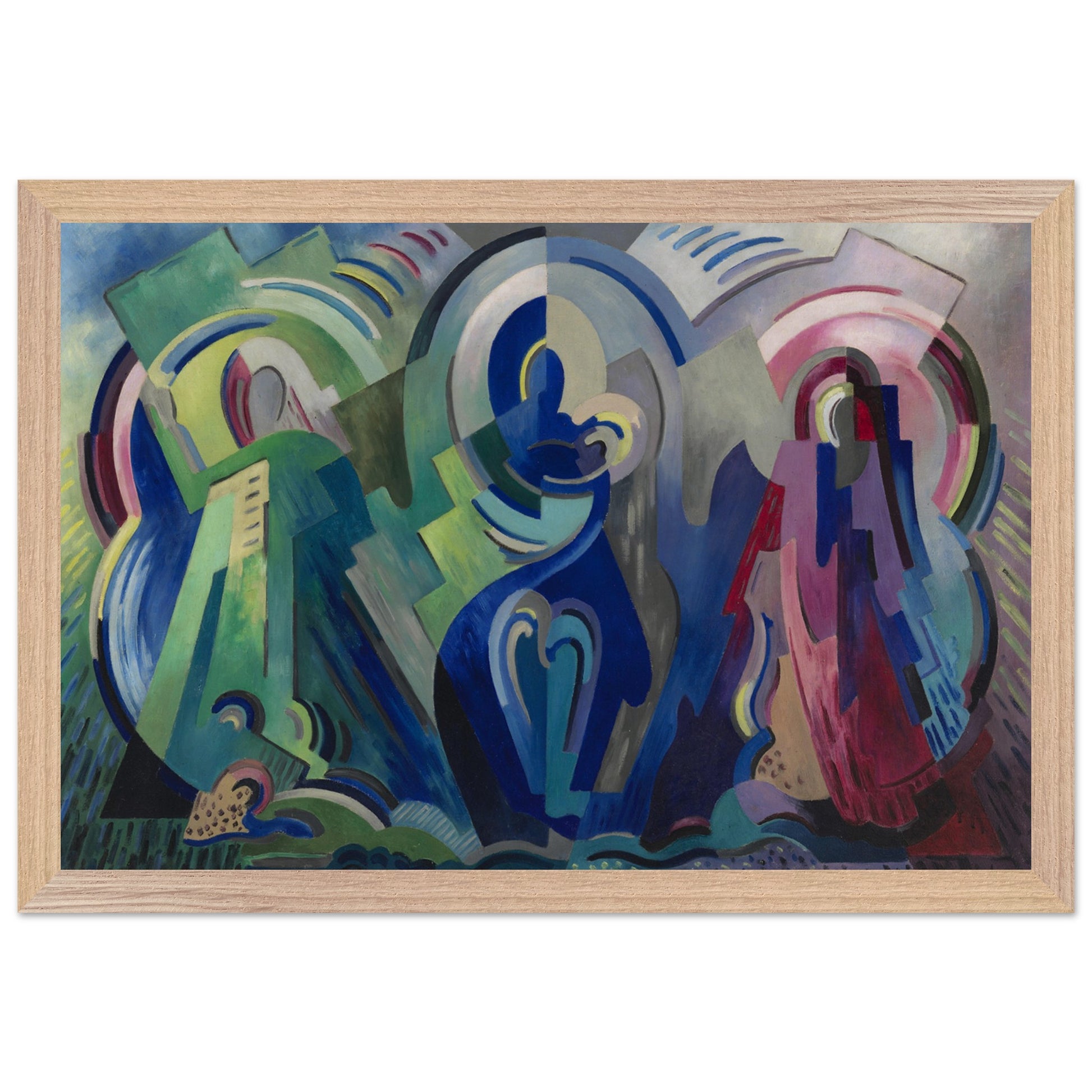 The Virgin of Éire by Mainie Jellett – natural wood framed Irish Modernist print