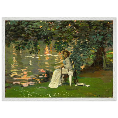 Under The Trees, Ranelagh John Lavery framed art print white frame 50x70 cm