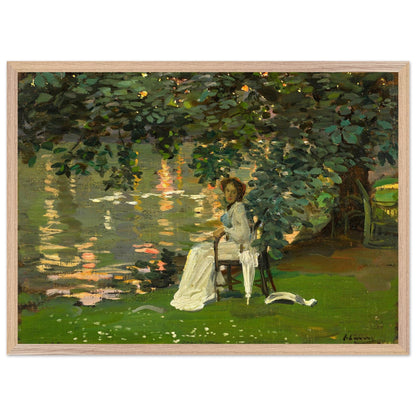 Under The Trees, Ranelagh John Lavery framed art print wood frame 50x70 cm