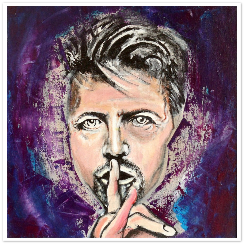 Gerahmter Kunstdruck von David Bowie